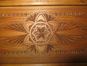 Gorgeous Antique Frisian Chip Carved Wood Tray Han