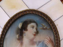 Fantastic Antique Miniature Framed Ivory Portrait 