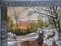 Huge Vintage Tapestry Goblin Deer Hunting Country 