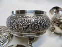 Gorgeous Set 4 Dutch Silver Art Tea Caddy Box Suga