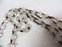 Vintage Nun's Crucifix Rosary Crystal Glass Beads 