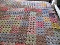 Gorgeous True Antique Feedsacks YoYo Bed Quilt all