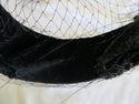 Charming Vintage Ladies Hat w Veil Black velour Fe