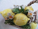 Gorgeous Vintage Italian Capodimonte Lemon Basket 