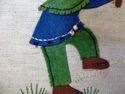 Cute Vintage Applique Tapestry Wall Hanging Native