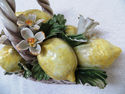 Gorgeous Vintage Italian Capodimonte Lemon Basket 