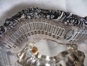 Stunning Antique Silver Fruit Potpourri Bowl Cente