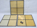 Lot 3 Antique Stained Leaded Glass Windows no Fram