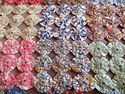 Gorgeous True Antique Feedsacks YoYo Bed Quilt all