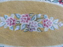 Gorgeous Vintage Primitive Hooked Runner Rug Flora