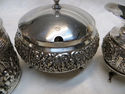 Gorgeous Set 4 Dutch Silver Art Tea Caddy Box Suga