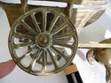 Gorgeous Brass Vintage Farm Horse & Carriage Figur