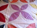 Unfinished Vintage Primitive Quilt Table Cloth w H