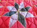 Great 20 STARS Handmade Quilt: 67x80" circa late 1