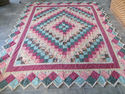 Beautiful Lg Antique Primitive Quilt  Block Squirs