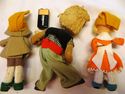 Gorgeous Lot 3 Vintage Felt Wire Dolls Hans&Gretel