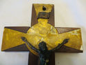 Lovely Old Antique Art Deco Crucifix Cross Bronze 