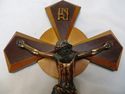 Gorgeous Antique Art Deco Crucifix Cross Bronze Co