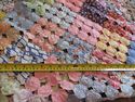 Gorgeous True Antique Feedsacks YoYo Bed Quilt all