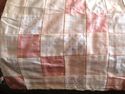 Unfinished Vintage Primitive Quilt Pink Block Squi