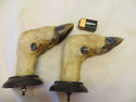 Vintage 2 Stag Deer Hoof  Hooks Great  for Coat Ra