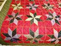 Great 20 STARS Handmade Quilt: 67x80" circa late 1