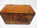 Vintage Primitive Box Storage Tiger Wood Veneer Tr