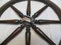 Antique 14" Wood Spoke Wheel w Rubber Tread Vintag