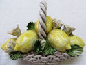 Gorgeous Vintage Italian Capodimonte Lemon Basket 