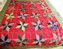 Great 20 STARS Handmade Quilt: 67x80" circa late 1