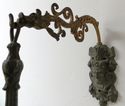 Gorgeous Antique Pair Gothic God & Dragons Candle 