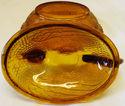 Gorgeous Vintage Chicken Hen Amber Gold Glass Hobn