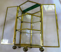 Vintage Glass Mirror Curio Cabinet Brass Cabinet J