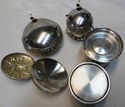 Gorgeous Set 4 Dutch Silver Art Tea Caddy Box Suga