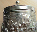 Great Ornate Dutch Silver Art Lidded Tea Caddy Box