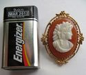 Gorgeous English Vintage Cameo  Brooch Costume Jew