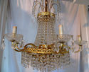 Absolutely GORGEOUS Vintage Gold Brass Chandelier 