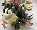 Cute Vintage Italian Capodimonte Rose Flowers Bask