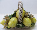 Gorgeous Vintage Italian Capodimonte Lemon Basket 