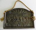 Gorgeous Antique Brass Plaque Leonardo Da Vinci's 