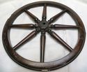 Antique 14" Wood Spoke Wheel w Rubber Tread Vintag