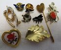 Excellent Lot Fine Estate Jewelry Art Costume Broo