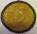  Vintage Italian Gold Brocade Doily Doiley Rug Tab