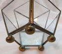 Great Vintage Glass Mirror Curio Cabinet Brass Jew