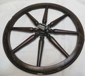 Antique 14" Wood Spoke Wheel w Rubber Tread Vintag