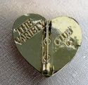 Gorgeous Vintage Heart Shape Brooch Gold Costume V