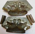 Vintage Tin Metal Mold 2 Ducks Birds Animal Shape 