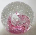 Real Signed Caithness Crystal Paperweight w Swirl 