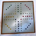 Vintage Wood Chinese Checker Board Folk Art  No Pi