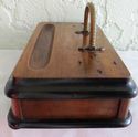 Fantastic Old Antique Inkwell Desk Wood Drawer Box